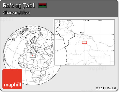 Blank Location Map of Ra's Aţ Ţabl