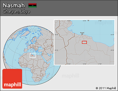 Gray Location Map of Nasmah
