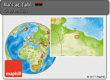 Physical Location Map of Ra's Aţ Ţabl