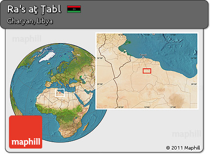 Satellite Location Map of Ra's Aţ Ţabl
