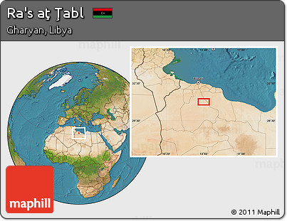 Satellite Location Map of Ra's Aţ Ţabl