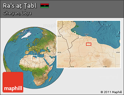Satellite Location Map of Ra's Aţ Ţabl