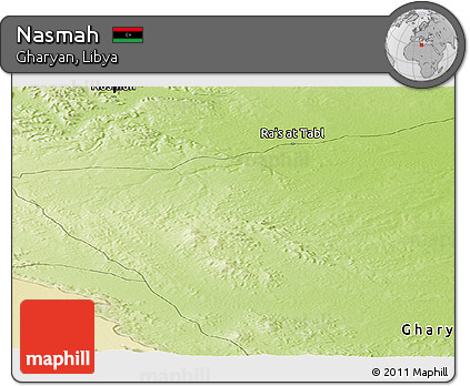 Physical Panoramic Map of Nasmah