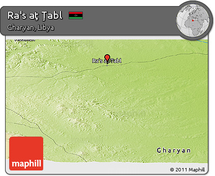 Physical Panoramic Map of Ra's Aţ Ţabl