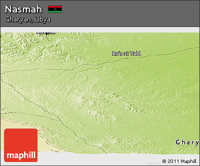 Physical Panoramic Map of Nasmah