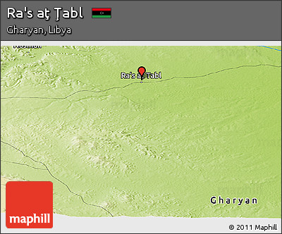 Physical Panoramic Map of Ra's Aţ Ţabl