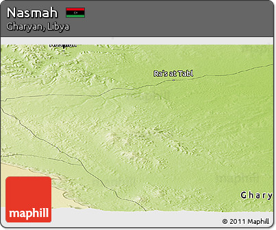 Physical Panoramic Map of Nasmah