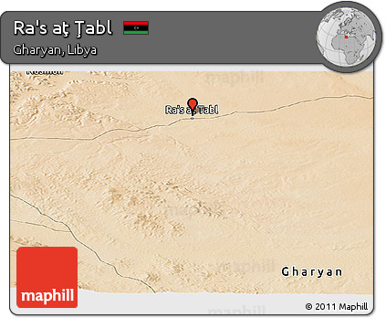 Satellite Panoramic Map of Ra's Aţ Ţabl