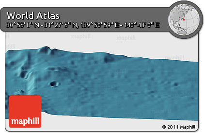 Satellite Panoramic Map of the Area around 31° 11' 6" N, 140° 19' 29" E