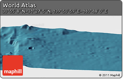 Satellite Panoramic Map of the Area around 31° 11' 6" N, 140° 19' 29" E