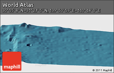 Satellite Panoramic Map of the Area around 31° 11' 6" N, 140° 19' 29" E