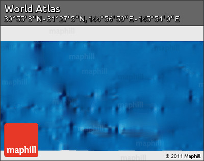 Physical 3D Map of the Area around 31° 11' 6" N, 145° 25' 30" E
