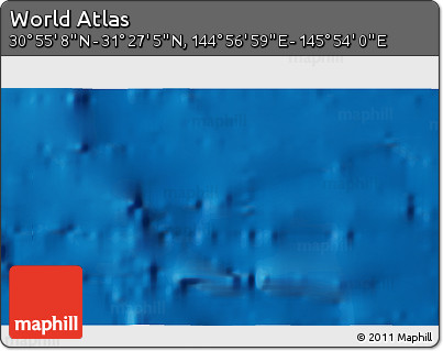 Physical 3D Map of the Area around 31° 11' 6" N, 145° 25' 30" E