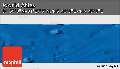 Physical Panoramic Map of the Area around 31° 11' 6" N, 146° 16' 30" E