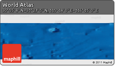 Physical Panoramic Map of the Area around 31° 11' 6" N, 146° 16' 30" E