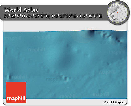 Satellite 3D Map of the Area around 31° 11' 6" N, 148° 49' 29" E