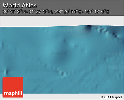 Satellite 3D Map of the Area around 31° 11' 6" N, 148° 49' 29" E