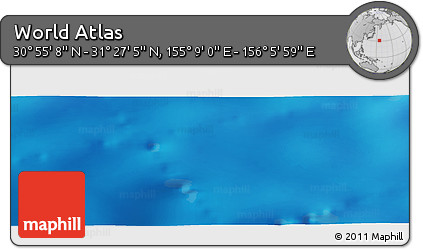 Physical Panoramic Map of the Area around 31° 11' 6" N, 155° 37' 30" E