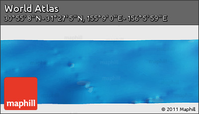 Physical Panoramic Map of the Area around 31° 11' 6" N, 155° 37' 30" E