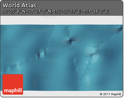 Satellite 3D Map of the Area around 31° 11' 6" N, 157° 19' 29" E