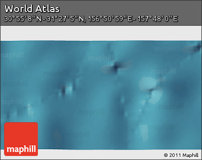 Satellite 3D Map of the Area around 31° 11' 6" N, 157° 19' 29" E