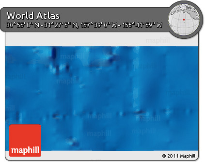 Physical 3D Map of the Area around 31° 11' 6" N, 157° 10' 30" W