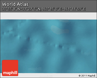 Satellite 3D Map of the Area around 31° 11' 6" N, 160° 43' 29" E