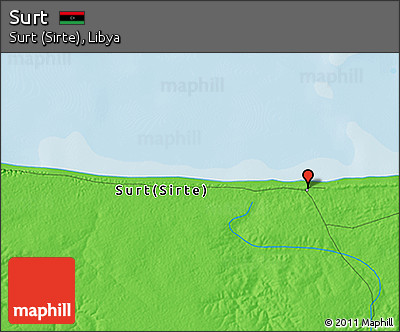 Political 3D Map of Surt
