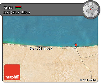 Satellite 3D Map of Surt