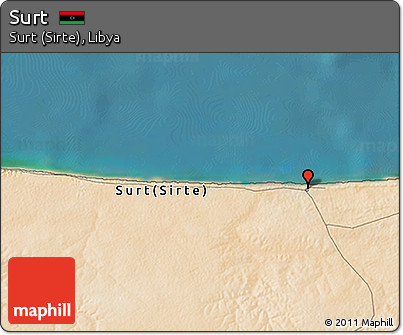 Satellite 3D Map of Surt