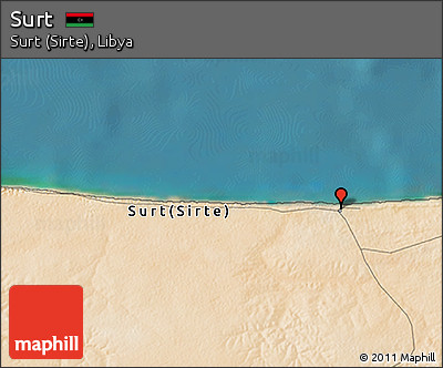 Satellite 3D Map of Surt