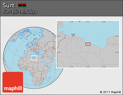 Gray Location Map of Surt