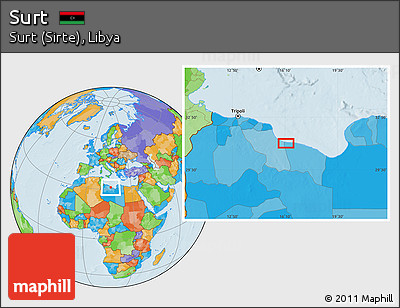 Political Location Map of Surt