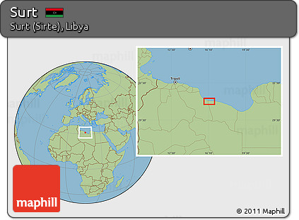 Savanna Style Location Map of Surt