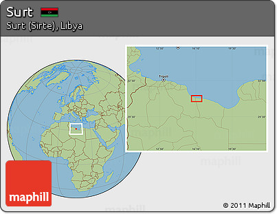 Savanna Style Location Map of Surt