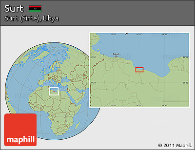 Savanna Style Location Map of Surt