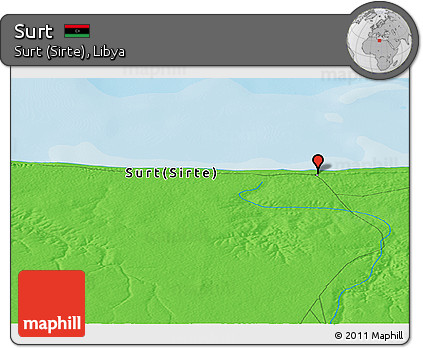 Political Panoramic Map of Surt