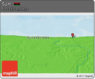 Political Panoramic Map of Surt