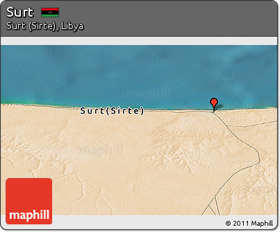 Satellite Panoramic Map of Surt