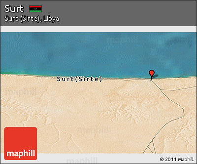 Satellite Panoramic Map of Surt
