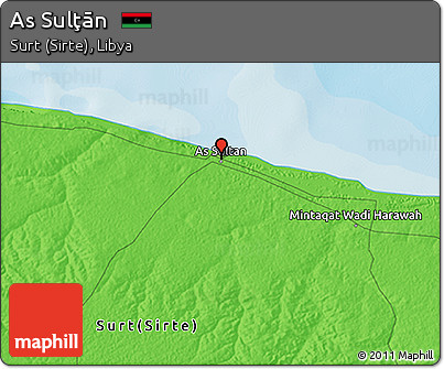 Political 3D Map of As Sulţān