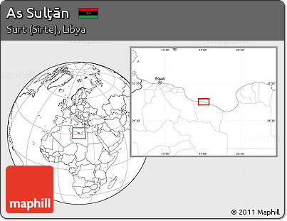 Blank Location Map of As Sulţān