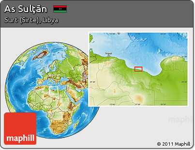 Physical Location Map of As Sulţān