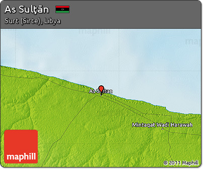 Physical Map of As Sulţān