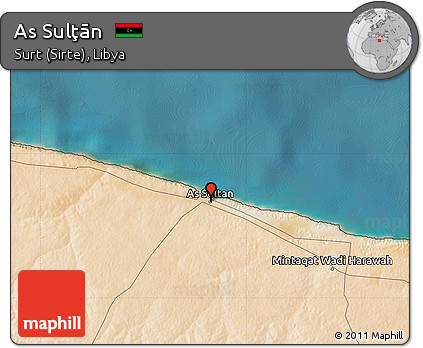 Satellite Map of As Sulţān