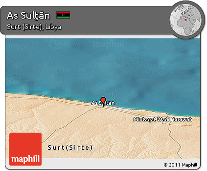 Satellite Panoramic Map of As Sulţān