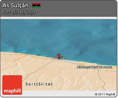 Satellite Panoramic Map of As Sulţān