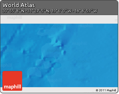 Political 3D Map of the Area around 31° 11' 6" N, 18° 37' 30" W