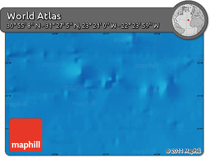 Shaded Relief Map of the Area around 31° 11' 6" N, 22° 52' 30" W