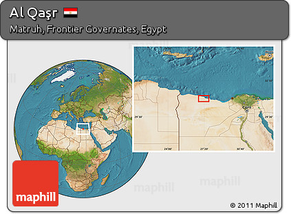 Satellite Location Map of Al Qaşr